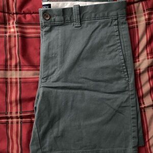 J. Crew Forest Green Flat Front Shorts